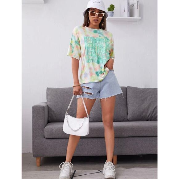 Better days ahead positive vibes graphic tie dye tshirt xs - Picture 5 of 5